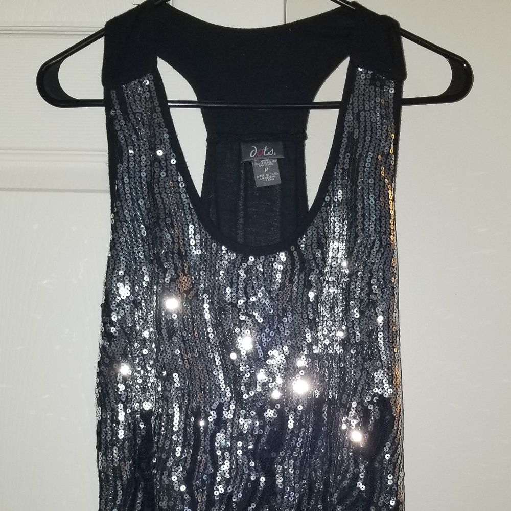 Sexy sequined tank top